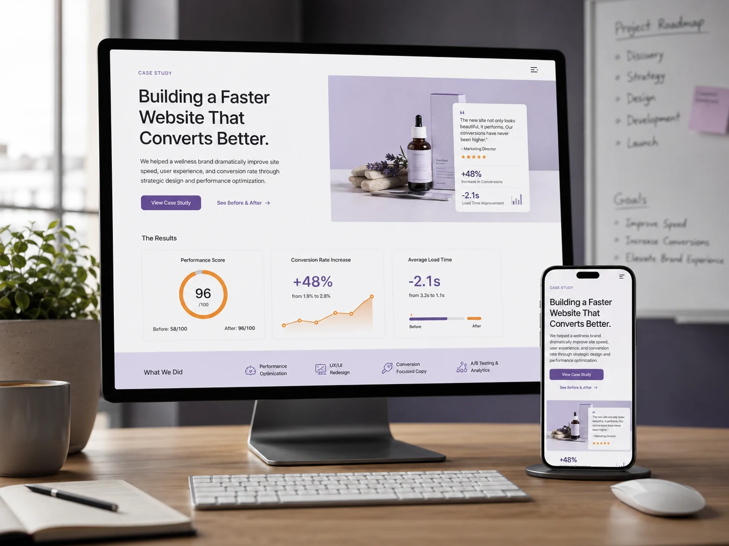Responsive website conversion and performance case study